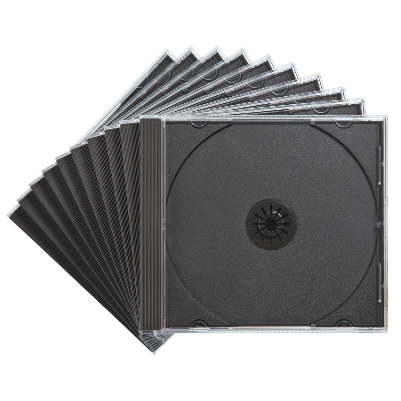 Blu-ray・DVD・CDケース(10枚セット・ブラック) FCD-PN10BKN