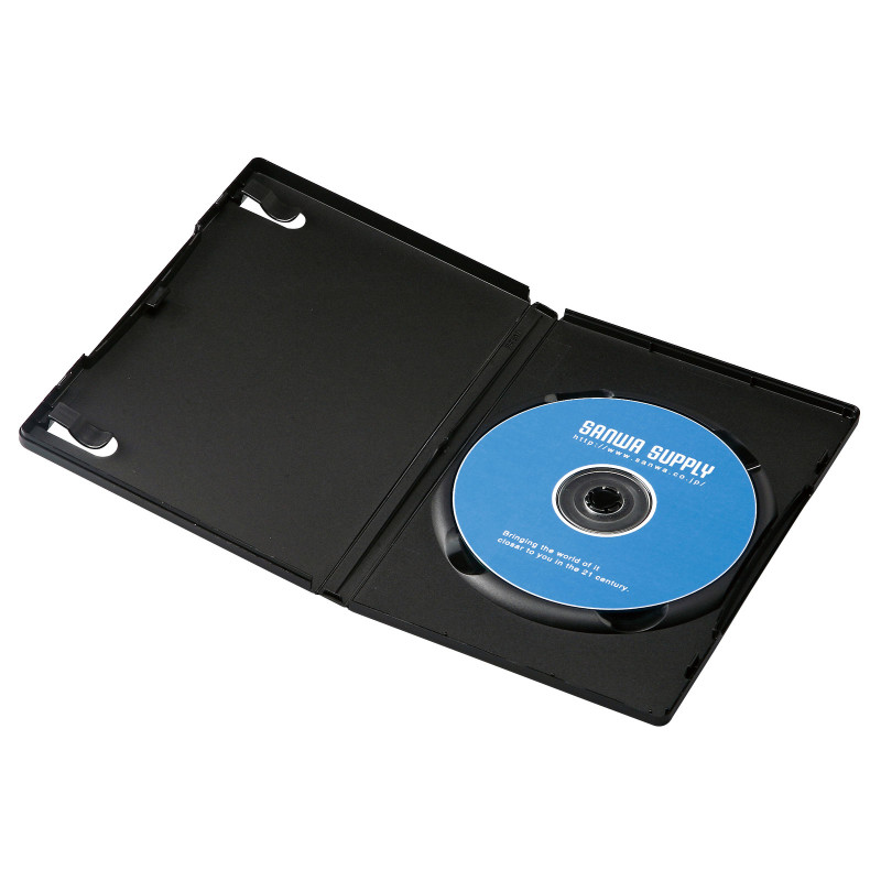 4969887314500 DVDトールケース(1枚収納・3枚セット・ブラック) DVD-TN1-03BKN サンワサプライ
