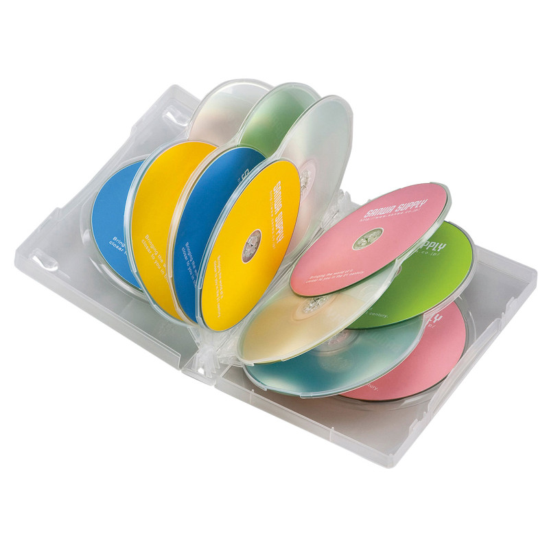 DVDトールケース(12枚収納・3枚セット・クリア) DVD-TW12-03CLN