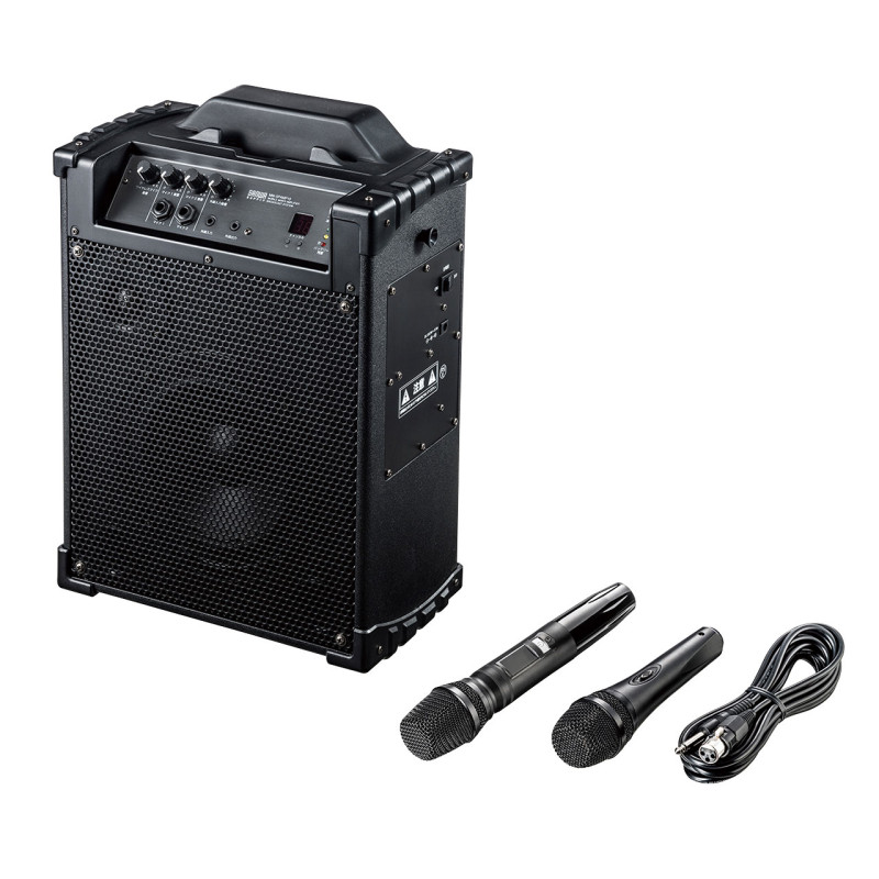 ワイヤレスマイク付き拡声器スピーカー MM-SPAMP10