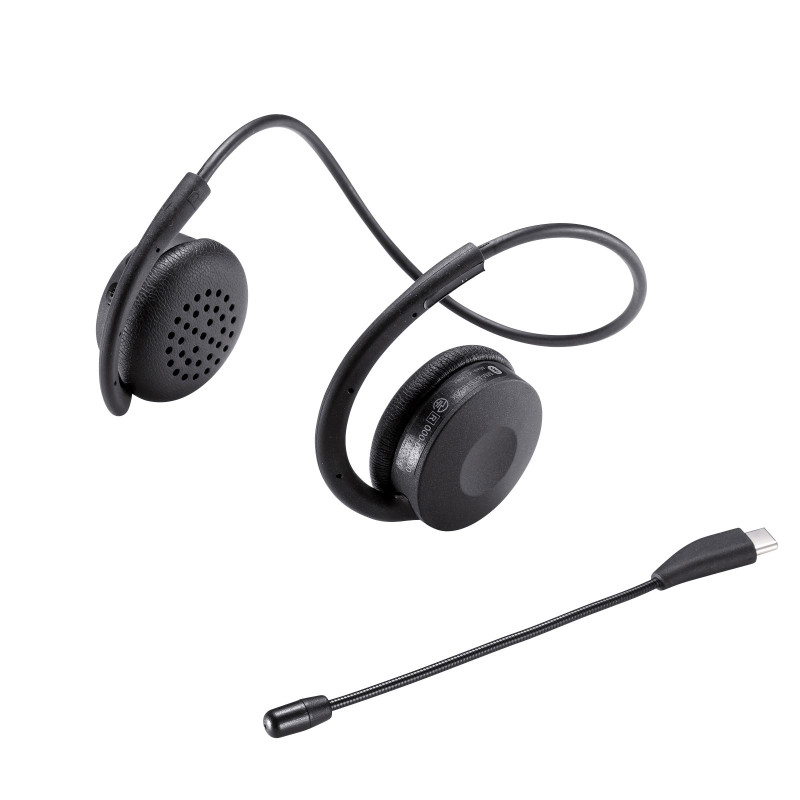 Bluetoothヘッドセット(両耳・外付けマイク付き) MM-BTSH63BK