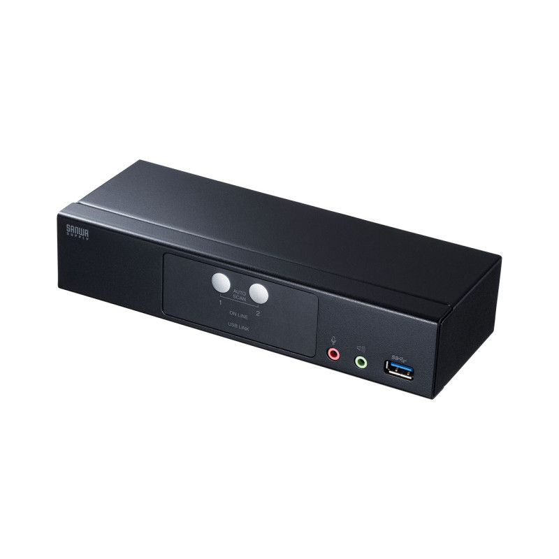DisplayPort対応パソコン自動切替器(2:1) SW-KVM2HDPU