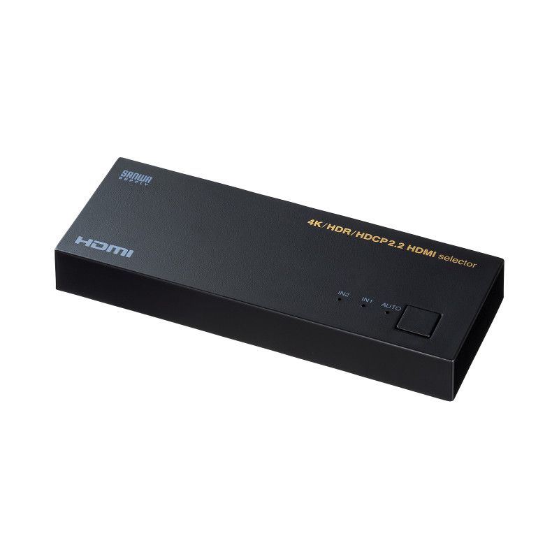 4969887595305 4K・HDR・HDCP2.2対応HDMI切替器(2入力・1出力) SW-HDR21LN サンワサプライ