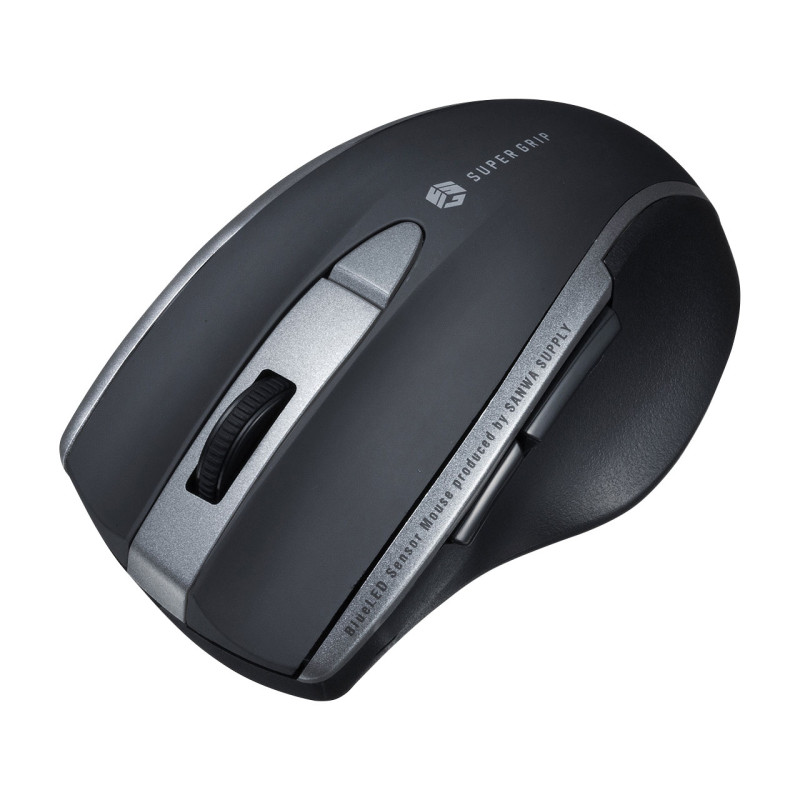 静音BluetoothブルーLEDマウス(5ボタン) MA-BTBL167BK