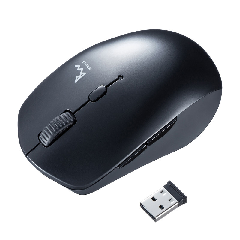 静音ワイヤレスブルーLEDコンボマウス(ブラック) MA-WBTBL193BK