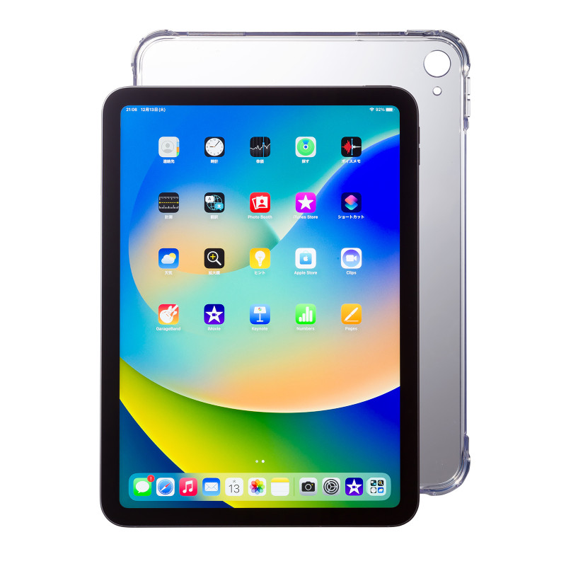 第10世代iPad 10.9インチ用クリアハードケース PDA-IPAD1902CL