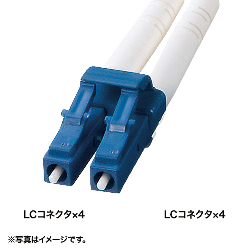 ロバスト光ファイバケーブル(シングル9μm、LC×4-LC×4、20m) HKB-LCLCRB1-20