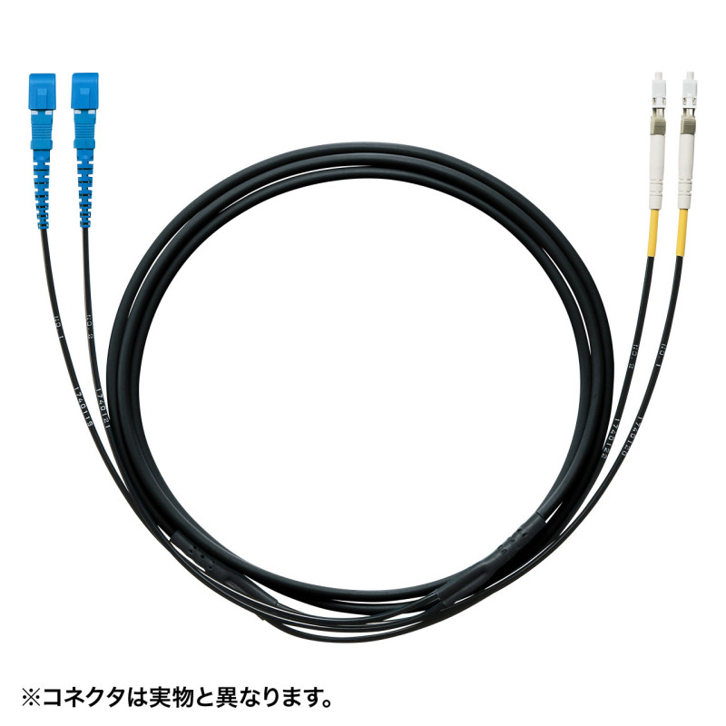 タクティカル光ファイバケーブル(シングル8.3μm、SC×2-SC×2、10m) HKB-SCSCTA1-10