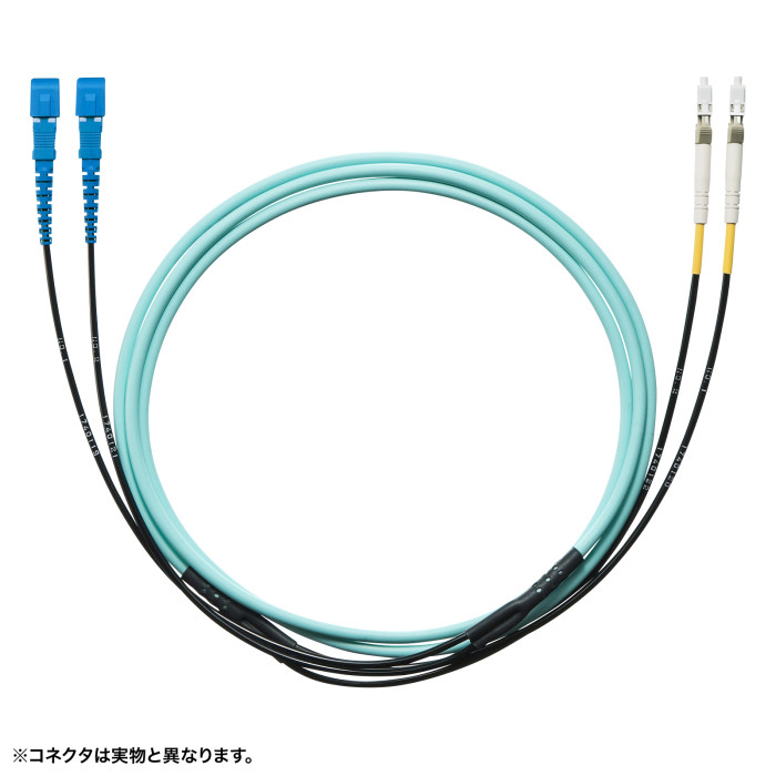 タクティカル光ファイバケーブル(マルチ50μm、SC×2-SC×2、10m) HKB-SCSCTA5-10N