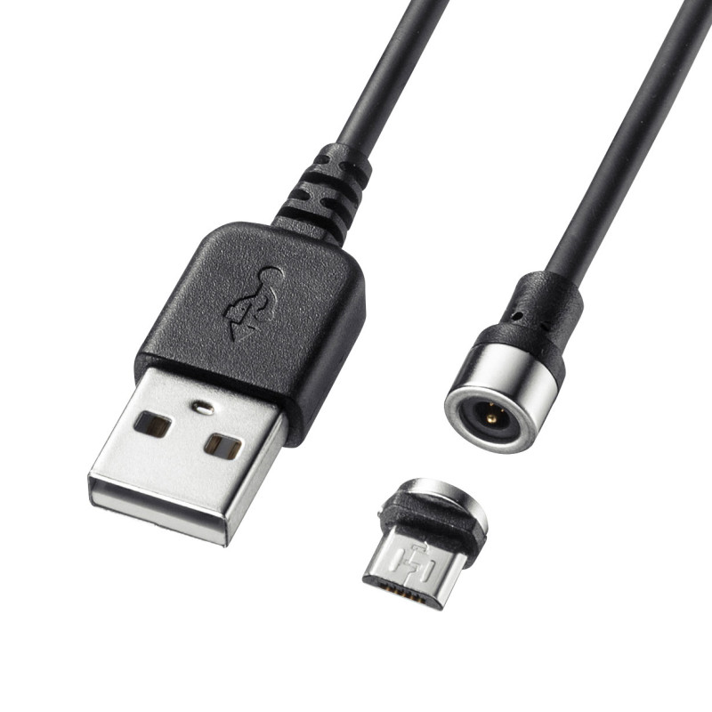 Magnet脱着式microUSBケーブル1m KU-MMG1
