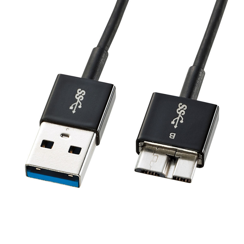 4969887766194 USB3.0マイクロケーブル(A-MicroB) 0.3m 超ごく細 KU30-AMCSS03K サンワサプライ