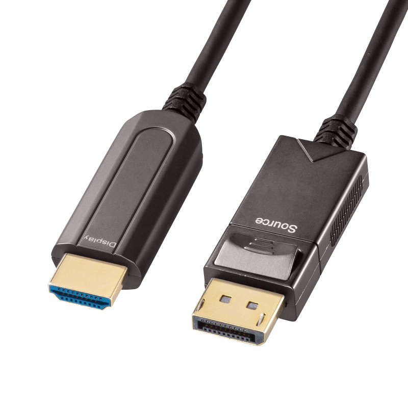 DisplayPort-HDMI変換光ファイバーケーブル 10m KC-DPHDFB100