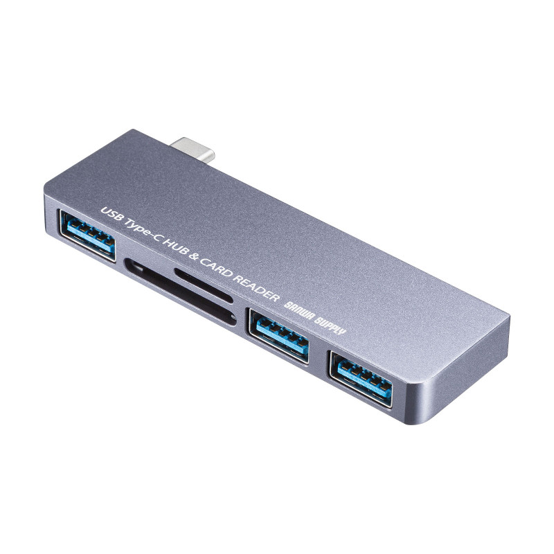 USB Type-Cハブ(カードリーダー付き) USB-3TCHC18GY