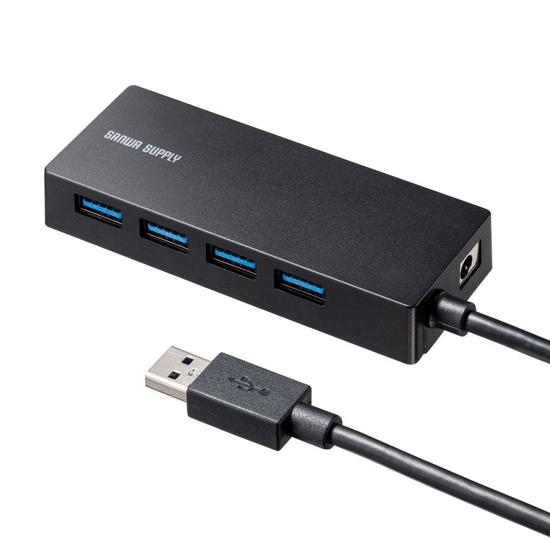 HDD接続対応 USB3.2 Gen1 4ポートハブ USB-3HTV433BK