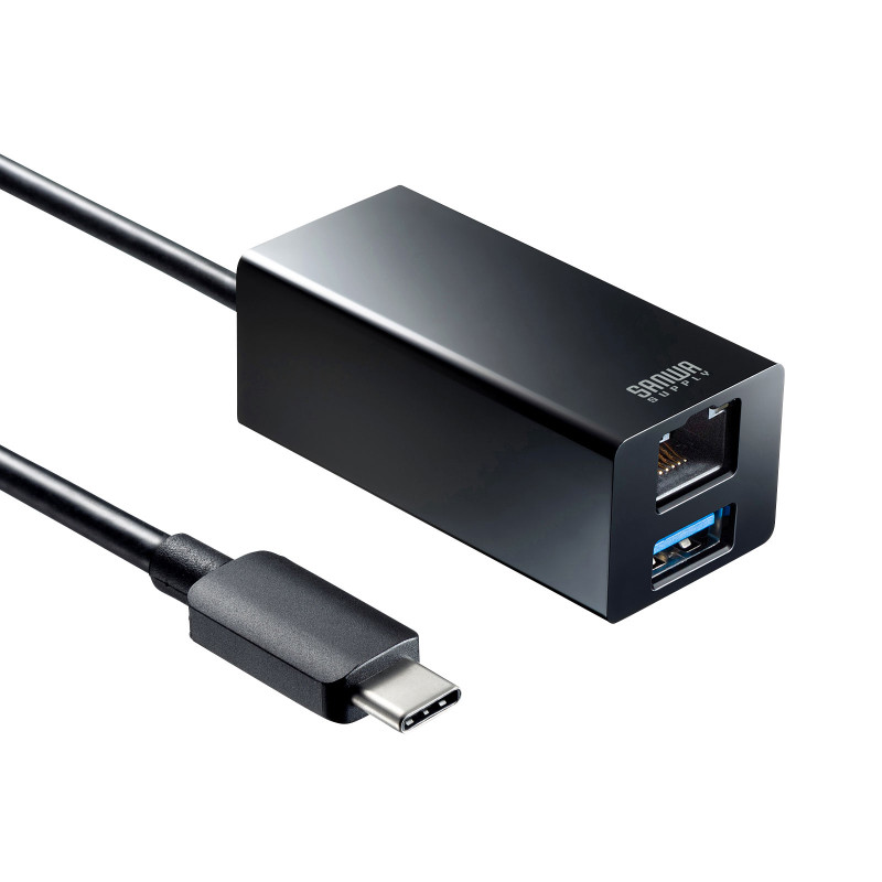 4969887782415 USB Type-Cハブ付き ギガビットLANアダプタ USB-3TCH33BK サンワサプライ