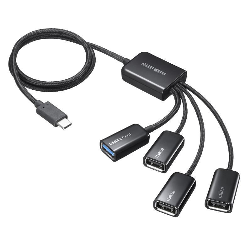 USB3.2 Gen1+USB2.0 Type-Cコンボハブ(4ポート) USB-3TC436BK