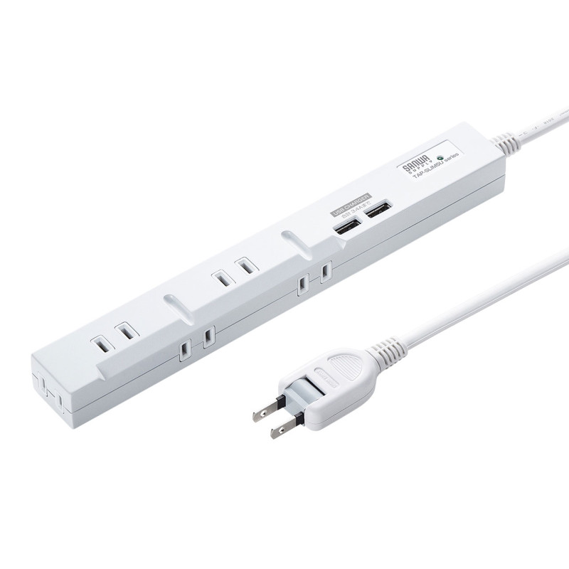 スリムタップUSB充電機能付き TAP-SLIM5U-2