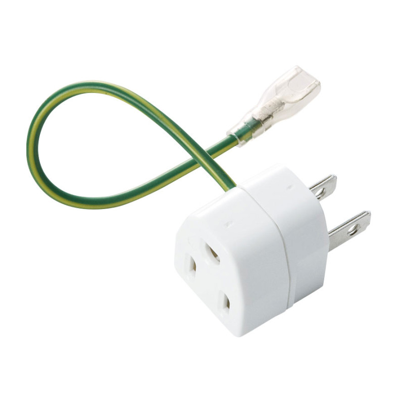 3P→2P変換アダプタ絶縁カバー付き TAP-AD1N