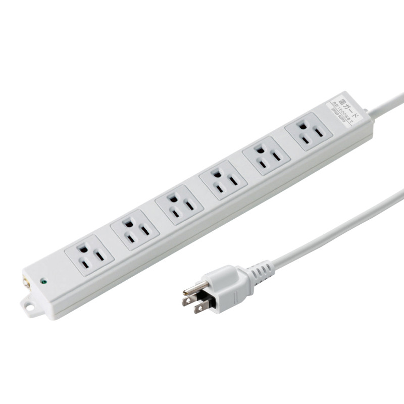 工事物件雷ガードタップ(3P・マグネット付・6個口・3m) TAP-K6NSP-3