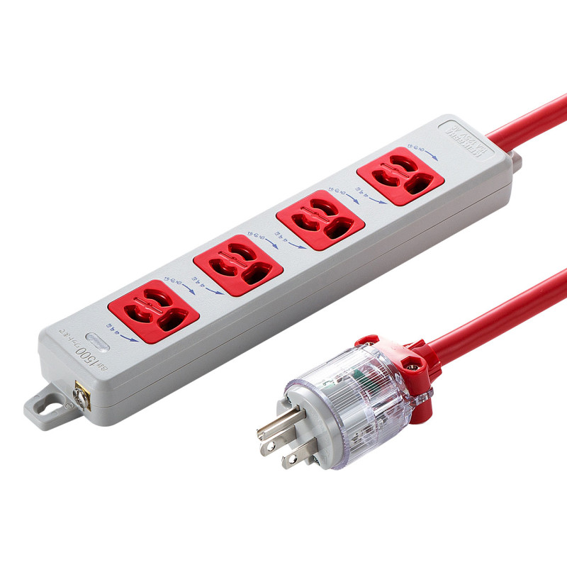 医用接地プラグ付き電源タップ TAP-HPM4-1R