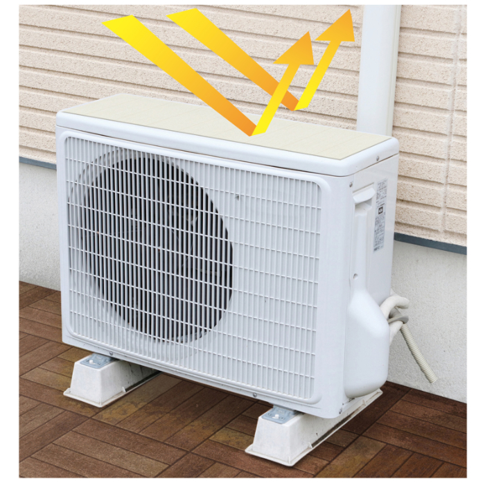 室外機用 遮熱シート 木目柄 27714