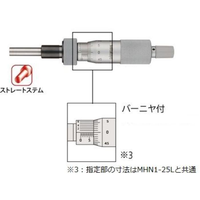 マイクロメータヘッド MHN1-25LV